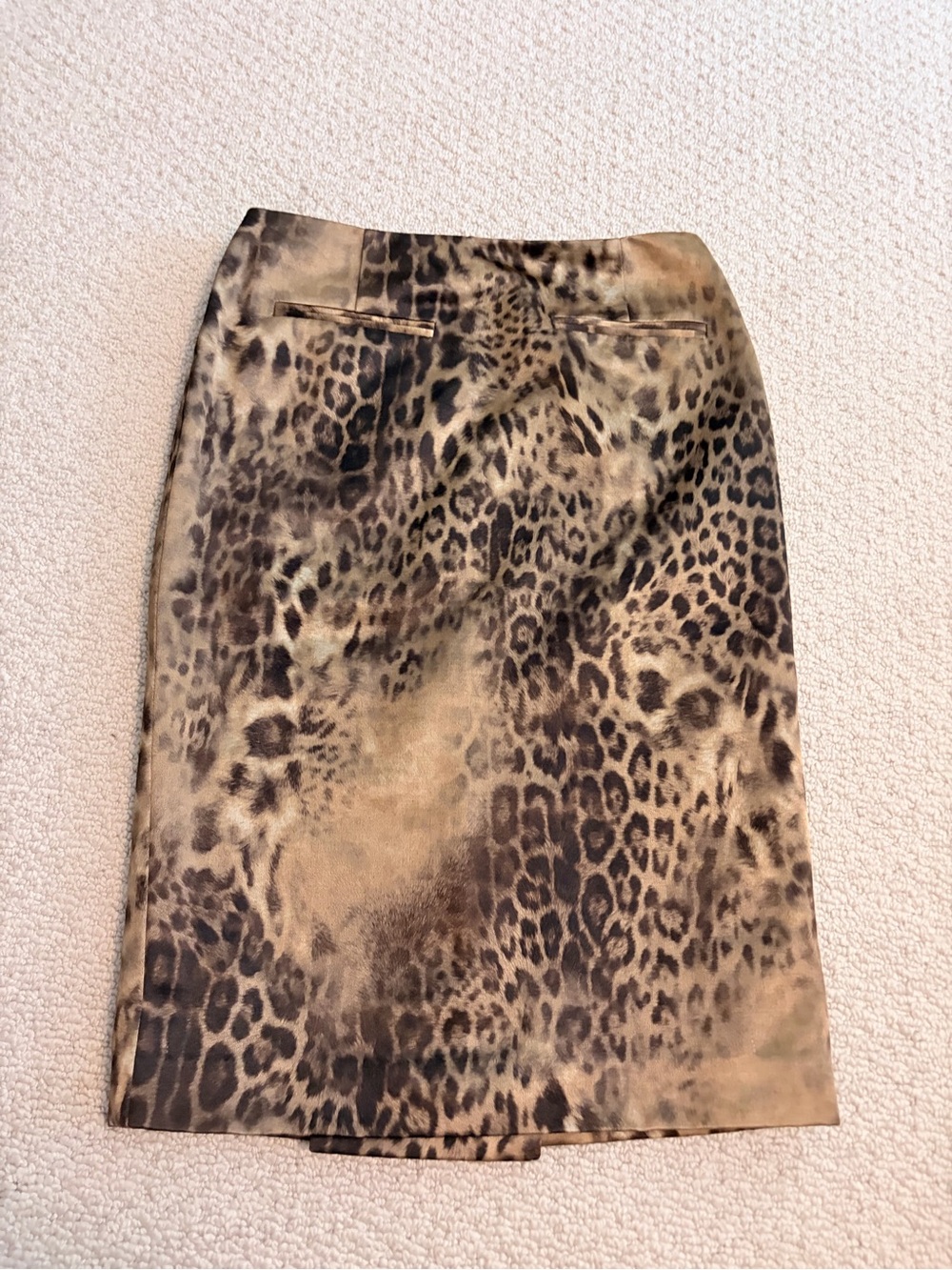 Fashionista Metallic Animal-Print Pencil Skirt Size 2